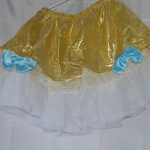 White Gold Bows Skirt Costume Sz Medium